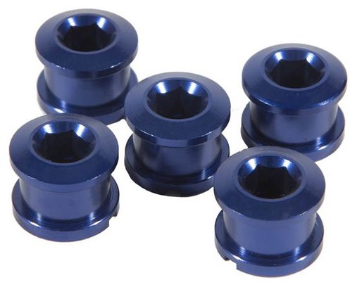 Set van 5 Forward Alu Schoorsteen Schroeven 6,5mm Blauw