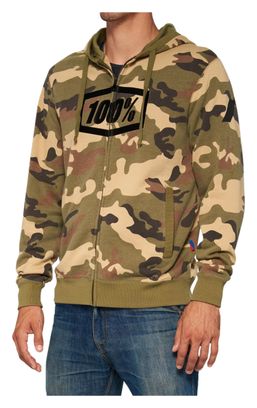 100% Syndicate Fleece Camo Zip Sweat