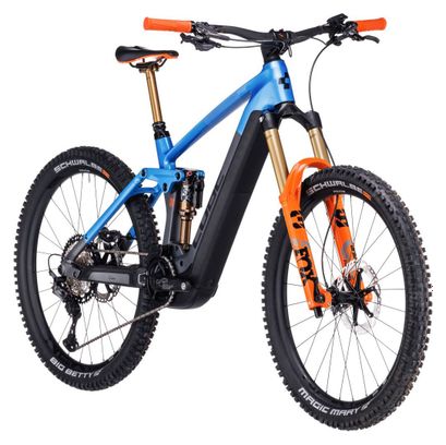 Cube Stereo Hybrid 160 HPC Actionteam 750 27.5 Electric Full Suspension MTB Shimano XT 12S 750 Wh 27.5'' Blue Grey Actionteam 2023