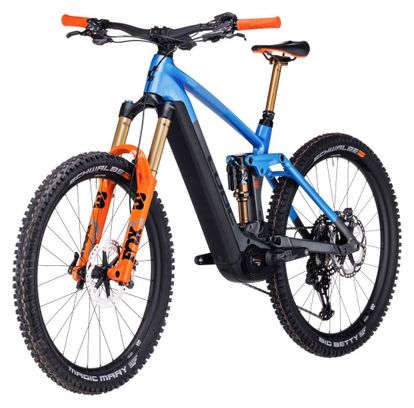 Cube Stereo Hybrid 160 HPC Actionteam 750 27.5 Electric Full Suspension MTB Shimano XT 12S 750 Wh 27.5'' Blue Grey Actionteam 2023