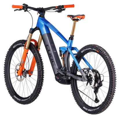 Cube Stereo Hybrid 160 HPC Actionteam 750 27.5 Electric Full Suspension MTB Shimano XT 12S 750 Wh 27.5'' Blue Grey Actionteam 2023