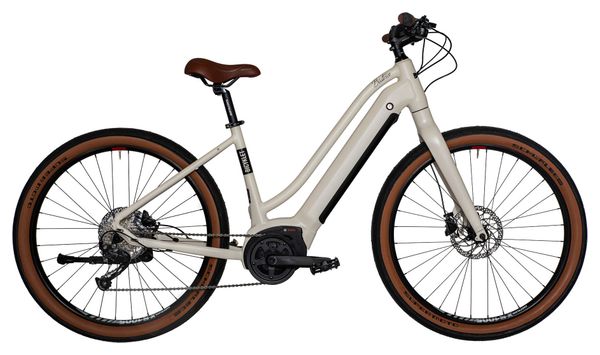 Vélo Fitness Électrique Bicyklet Béatrice Shimano Altus 9V 500 Wh 27.5'' Blanc