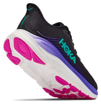 Hoka Clifton 11 Running Shoes, Black/Purple, Women's