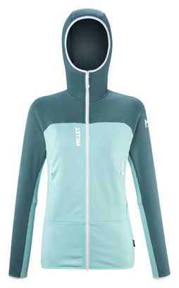 Fleecejacke Women Millet Fusion Grid Hoodie Grün