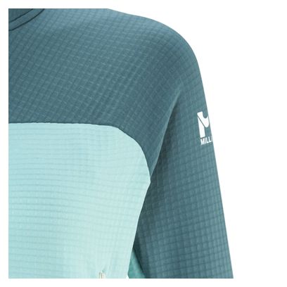 Sudadera con capucha Millet Fusion Grid Verde para mujer