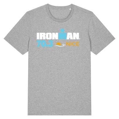 Camiseta gris de manga corta Ironman 70.3 Francia para hombre