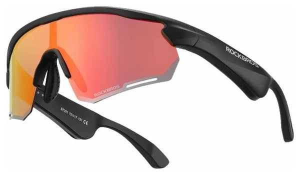 Sunglasses sport Bluetooth lenses polarisés red