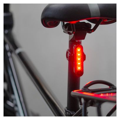 Ensemble de feux de vélo avant et arrière USB-C - noir