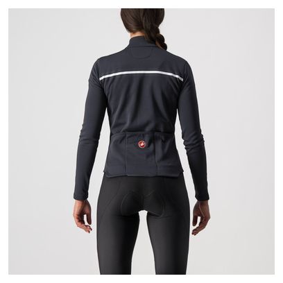 Langarmtrikot für Damen Castelli Sinergia 2 Schwarz