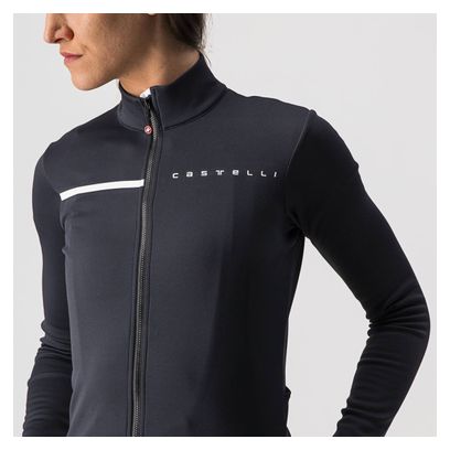 Langarmtrikot für Damen Castelli Sinergia 2 Schwarz