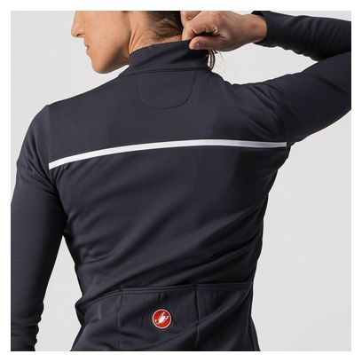 Langarmtrikot für Damen Castelli Sinergia 2 Schwarz