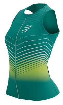 Compressport Tri Postural Aero Tank Top W Green Columbia