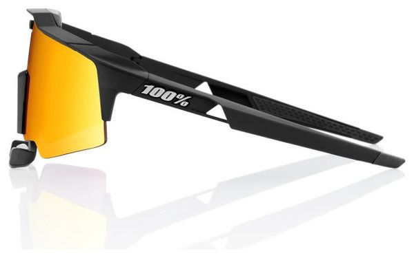 Gafas de sol Speedcraft AIR 100% - Negro Tacto Suave - Rojo Espejo HiPER