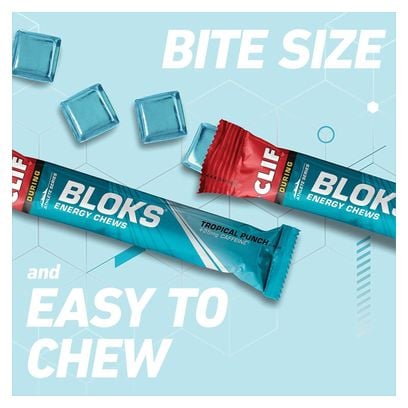 Clif Bar Clif Bloks Chicles Energéticos (6 Chicles) Ponche Tropical 60g
