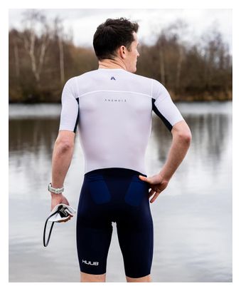 Traje de triatlón Huub Anemoi 2 SUB22 Blanco / Azul