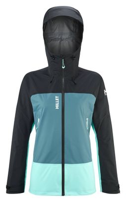 Wasserdichte Jacke für Damen Millet Kamet Gore-Tex Blau/Schwarz