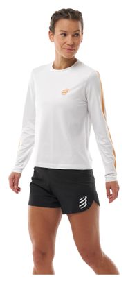 Compressport Performance Women's White/Orange Running T-Shirt