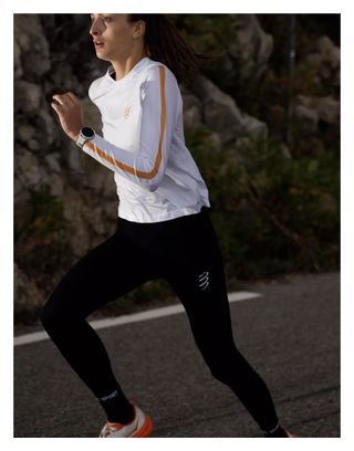 Compressport Performance Women's White/Orange Running T-Shirt