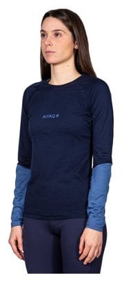 Camiseta interior de manga larga para mujer AYAQ Mefonna Merinos Azul