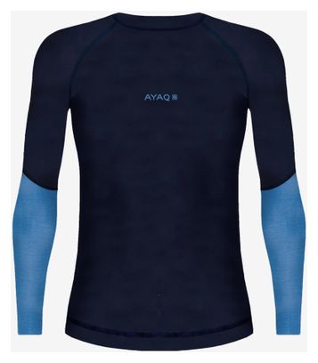 Camiseta interior de manga larga para mujer AYAQ Mefonna Merinos Azul
