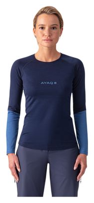 Baselayer a maniche lunghe da donna AYAQ Mefonna Merinos Blue