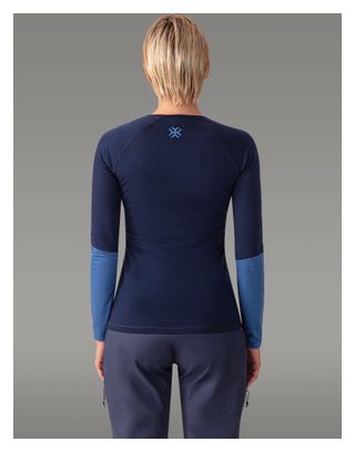 Baselayer a maniche lunghe da donna AYAQ Mefonna Merinos Blue