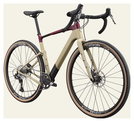 Bicicletta da ghiaia Cannondale Topstone Carbon Sram Apex XPLR 12V 700 mm Beige