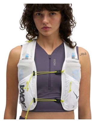 Mochila de hidratación Hoka Trail Run 8 L, blanca, unisex