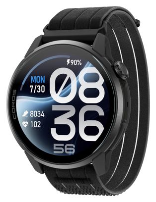 Coros Pace 4 Pro GPS-Uhr mit schwarzem Nylonarmband