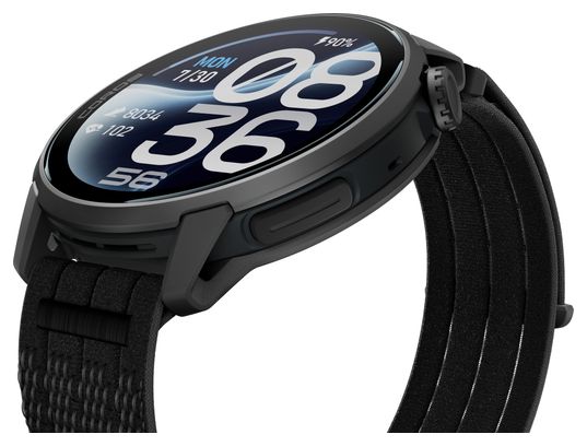 Coros Pace 4 Pro GPS-Uhr mit schwarzem Nylonarmband