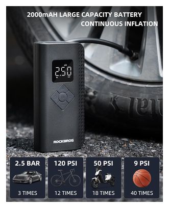 Electric mini compressor black ROCKBROS