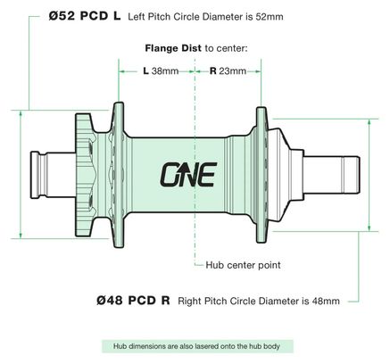 OneUp Hinterradnabe | Boost 12x148 mm 32 Löcher | Dunkelgrün
