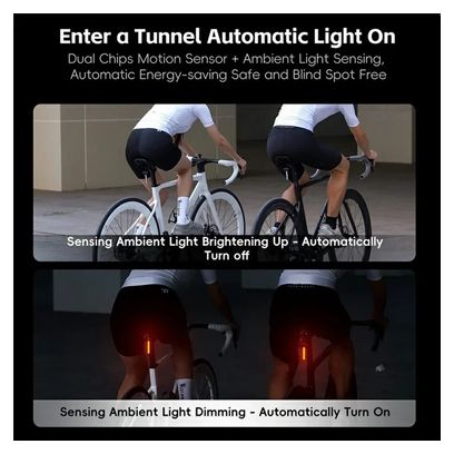 Feu Arrière de Vélo Intelligent à Détection de Freinage