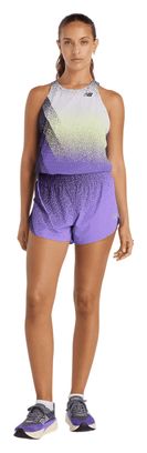 New Balance Race Day Ultra Light Tanktop Violet/Geel Dames