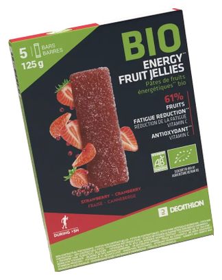 5 Aptonia Energy Fruit ORGANIC Strawberry Cranberries 25g