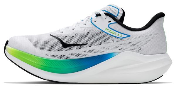 Zapatillas de running Hoka Rocket X 3 Blanco/Verde/Azul Unisex