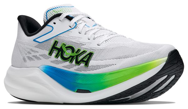 Zapatillas de running Hoka Rocket X 3 Blanco/Verde/Azul Unisex