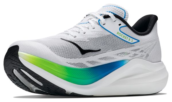 Zapatillas de running Hoka Rocket X 3 Blanco/Verde/Azul Unisex