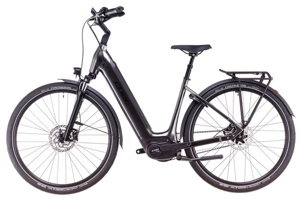 Cube Supreme Hybrid Deluxe One 625 Easy Entry Electric City Bike Shimano Nexus 8S Belt 625 Wh 700 mm Slate Grey Black 2025
