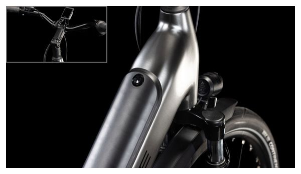 Cube Supreme Hybrid Deluxe One 625 Easy Entry Electric City Bike Shimano Nexus 8S Belt 625 Wh 700 mm Slate Grey Black 2025