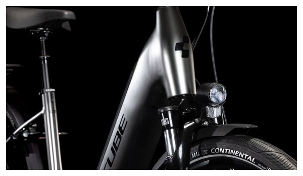 Cube Supreme Hybrid Deluxe One 625 Easy Entry Electric City Bike Shimano Nexus 8S Belt 625 Wh 700 mm Slate Grey Black 2025