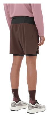 Pantalones cortos 2 en 1 Salomon Sense Aero Trail 5in Marrón Hombre