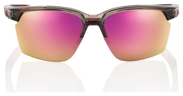 100% Sportcoupe Goggles - Polished Translucent Crystal Smoke - Purple Mirror