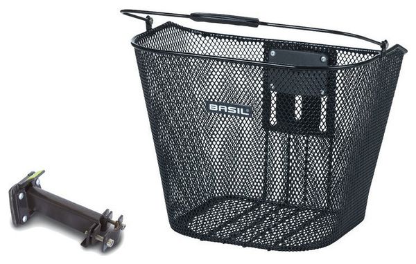 Basil Bremen BE Basket with BasEasy Stem Mount Black