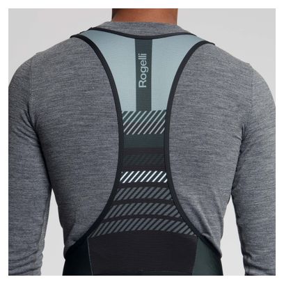 Cuissard Long à Bretelles avec Chamois Vélo Rogelli Stryde Homme Bleu