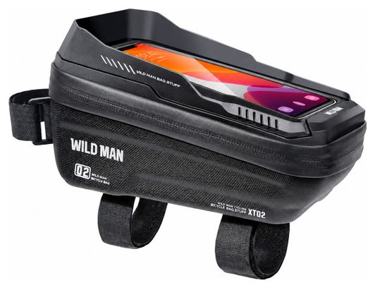 Fahrrad Rahmentasche Handyhalter wasserdicht 1 L schwarz WILD MAN