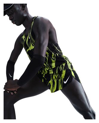 Pantaloncini corti spezzati Nike AeroSwift 2in nero/giallo da uomo
