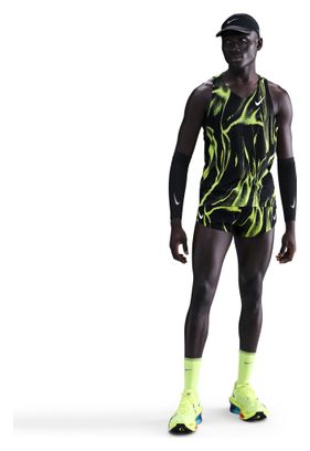 Pantaloncini corti spezzati Nike AeroSwift 2in nero/giallo da uomo