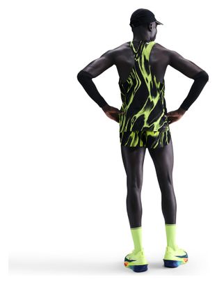 Pantaloncini corti spezzati Nike AeroSwift 2in nero/giallo da uomo