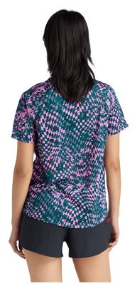 Camiseta de manga corta New Balance London Edition RC Essential Printed Rosa Mujer